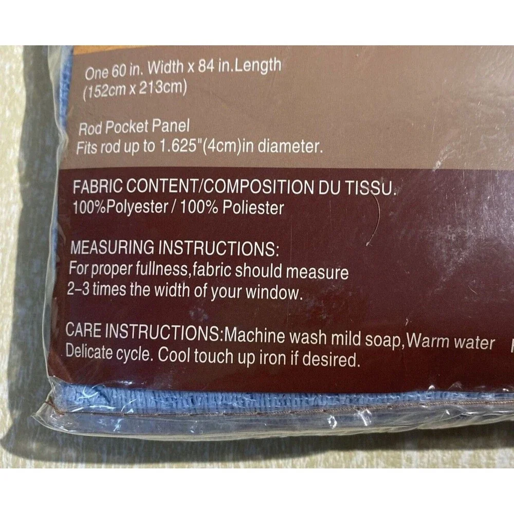 NEW Vivatex ANNA Blue Lace Curtain ONE Panel 60